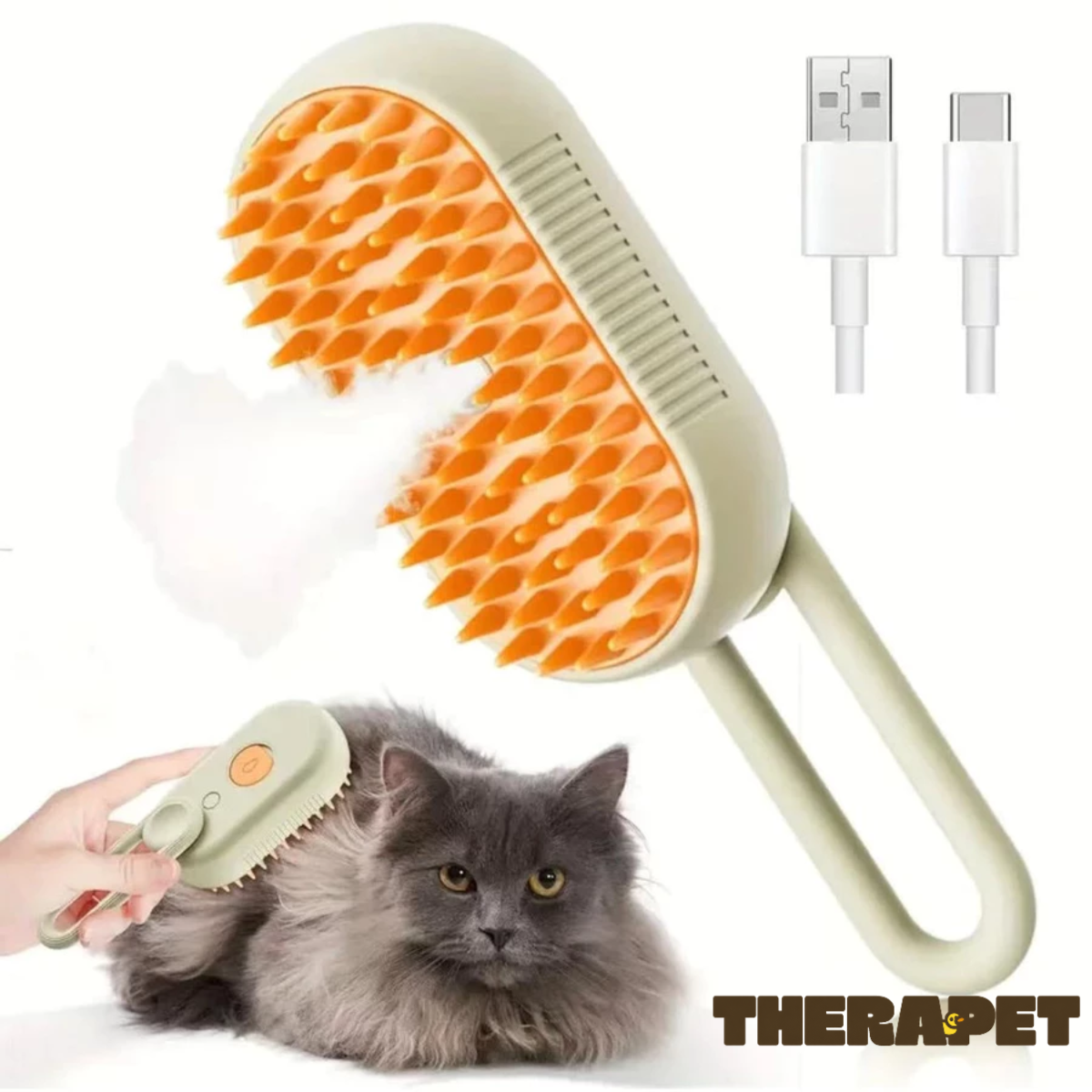 Escova A Vapor Para Gatos - Adeus pelos de gatos indesejáveis - Vapet Clean™